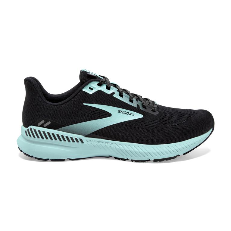 Brooks Womens Launch Gts 8 Energy Return Road Running Shoes - Black/Ebony/grey Charcoal/Blue (649087